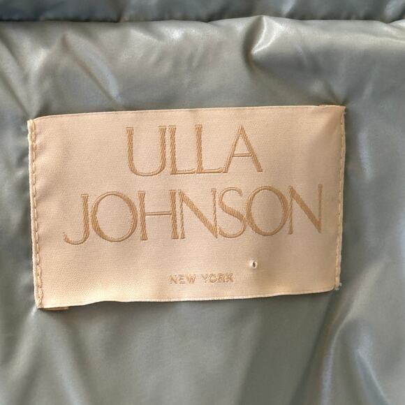 Ulla Johnson Rhodes Hooded Down Puffer Coat Jacket Agave‎ Blue Size Large - Picture 8 of 10